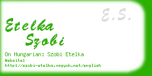 etelka szobi business card